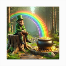 Leprechaun In The Forest 1 Canvas Print