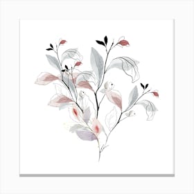 Abstract Flowers.Printed wall painting, high-level art. Canvas Print