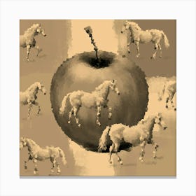 Apple And Horses Leinwandbild