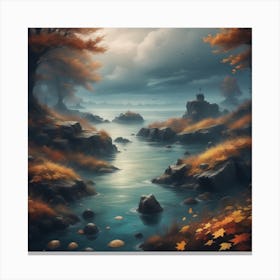 Autumn Landscape Painting 3 Canvas Print