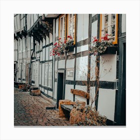 Old German Half Timbered Houses 06 Canvas Print