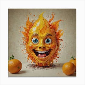 Flaming Oranges Canvas Print