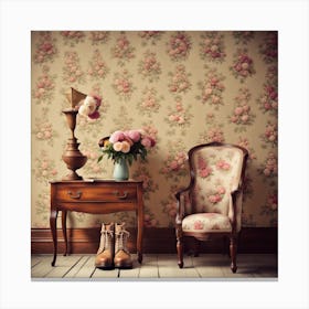 Vintage Wallpaper Canvas Print