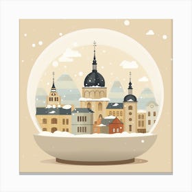 Tallinn Estonia Snowglobe Canvas Print