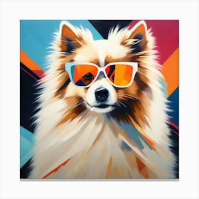 Abstract modernist spitz dog 1 Canvas Print