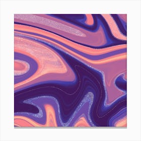 Purple And Pink Swirls Painting Canvas Print