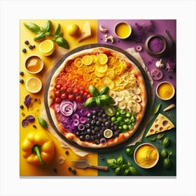 Rainbow Pizza Canvas Print