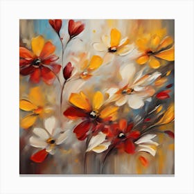 Abstract Flowers 2 Canvas Print