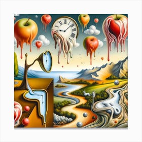 Dali'S Apples Canvas Print