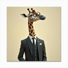 Flux Dev A Tall Slender Giraffe With A Gentle Calm Expression 1 Canvas Print