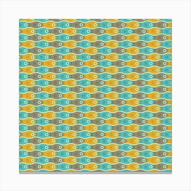 Beach Water Tessellating Fishes In Tropical Breeze Canvas Print