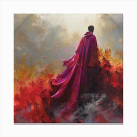 Man In A Red Cape Canvas Print