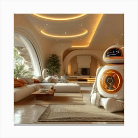 Robot Living Room Canvas Print