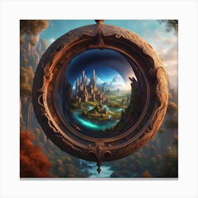 World In A Circle Canvas Print