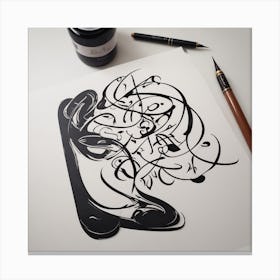 Calligraphy Canvas Print
