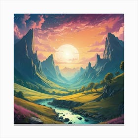 Valley of Radiant Calm Canvas Print