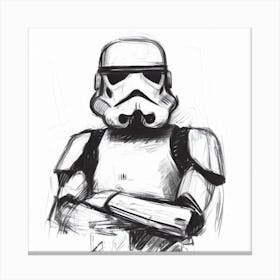 Stormtrooper Sketch Canvas Print