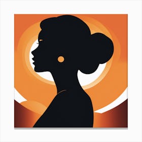 Silhouette Of A Woman Canvas Print