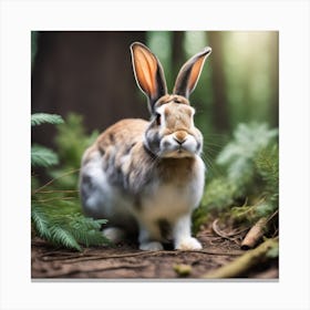 Rabbit In The Forest 138 Canvas Print