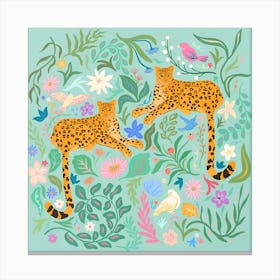 Cheetahs In The Jungle Canvas Print