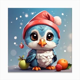 Christmas Bird Canvas Print