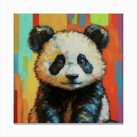Baby Panda Pop Art Canvas Print