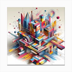 Abstract Cityscape 1 Canvas Print