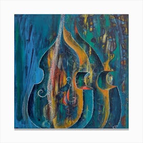 Wall Art With Double Bass Canvas Print