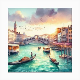 Venice Gondolas Canvas Print