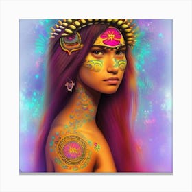 Aztec Girl Canvas Print