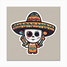 Day Of The Dead Skull 76 Canvas Print