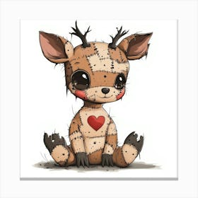 Little Stuffed Deer Canvas Print