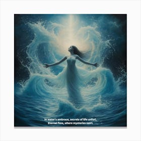 Angel Of The Ocean Canvas Print