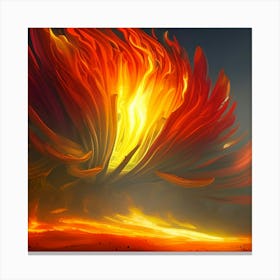 Fire in the sky Canvas Print