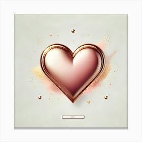 Elegant Rose Gold Heart Canvas Print