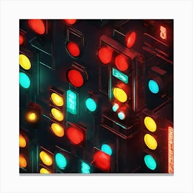 Neon City lights  Canvas Print