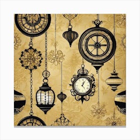 Clocks And Ornaments 1 Canvas Print