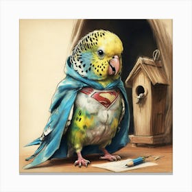 Superman Parrot 1 Canvas Print