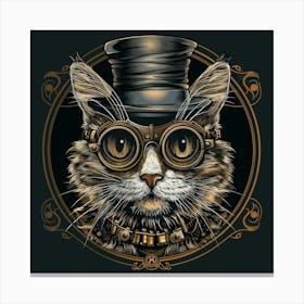 Steampunk Cat 31 Canvas Print