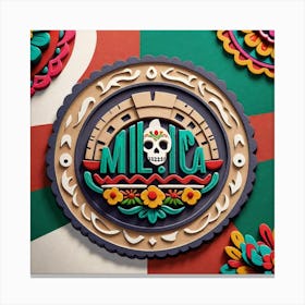Mexican Skull 39 Canvas Print