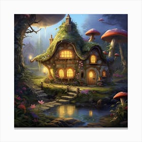 Fairy House In The Forest 1 Canvas Print
