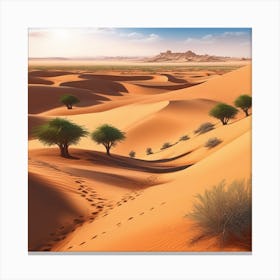 Sahara Countryside Peaceful Landscape Ultra Hd Realistic Vivid Colors Highly Detailed Uhd Drawi (15) Canvas Print
