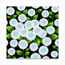 White Chrysanthemums 11 Canvas Print