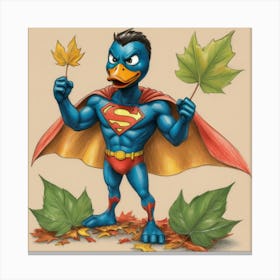 Superman Duck 3 Canvas Print