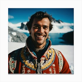 Antarctic Man Canvas Print