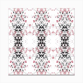 Delicate Flower Pattern Red Canvas Print