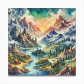 Fantasy Landscape Painting 1 Canvas Print