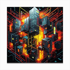 Futuristic City 19 Canvas Print