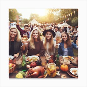 Thanksgiving Party Canvas Print
