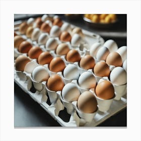 Eggs In A Carton 3 Canvas Print